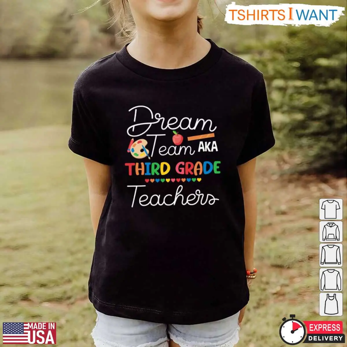 100 Day Teacher Shirts Dream Team Third Grade Teaching Tee 4 1.jpg