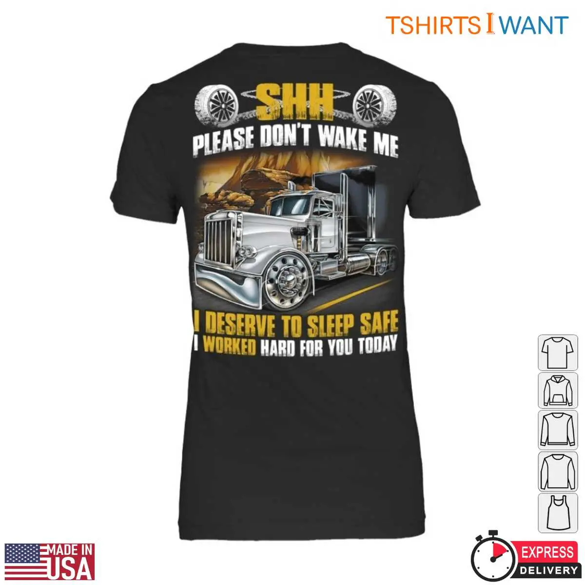 18 Wheeler Sleep Hard Work Trucker T Shirt 3 1.jpg