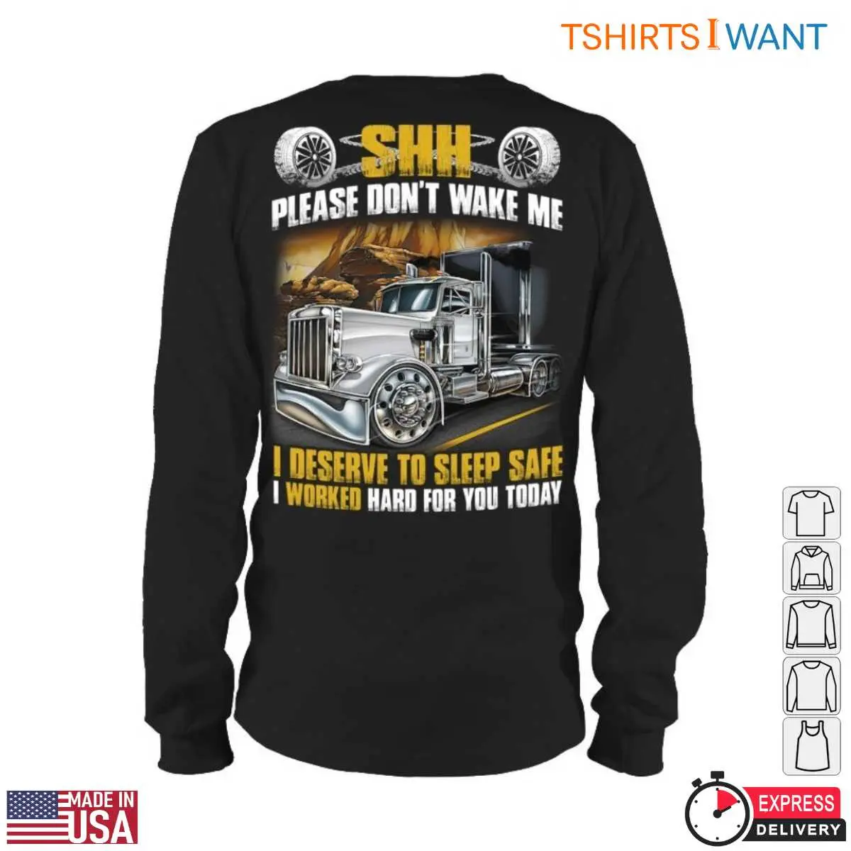 18 Wheeler Sleep Hard Work Trucker T Shirt 5 1.jpg