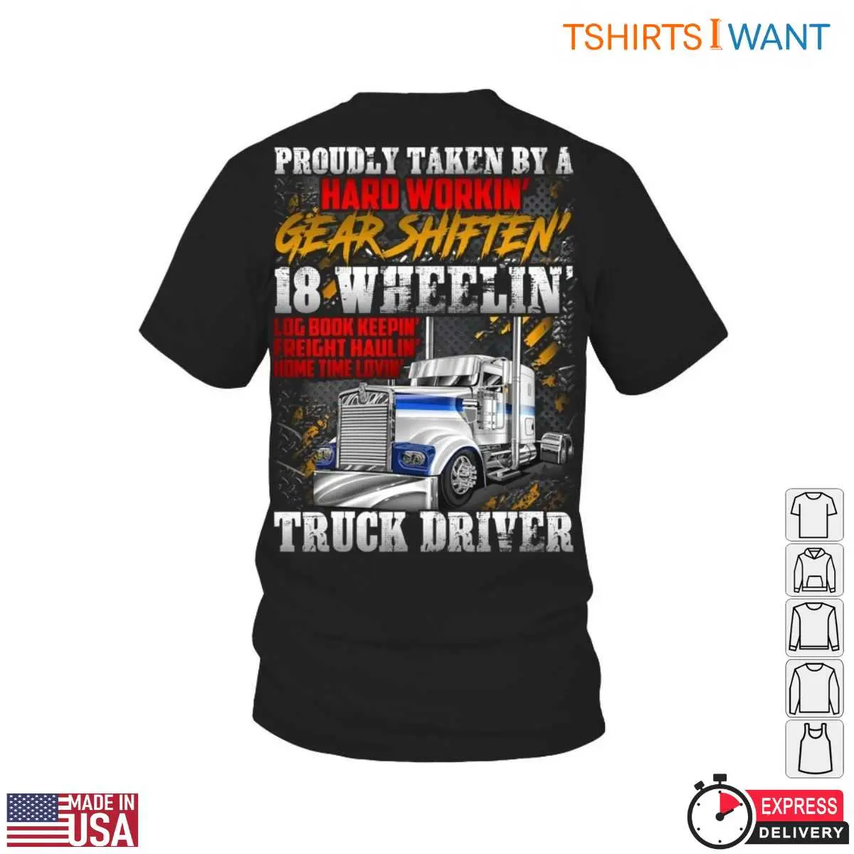 18 Wheeler Truck T Shirt Hard Working Driver Pride 1 1.jpg