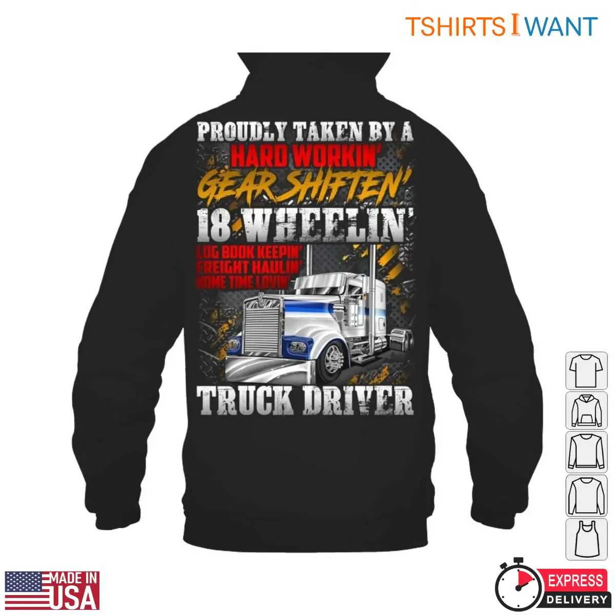 18 Wheeler Truck T Shirt Hard Working Driver Pride 4 1.jpg