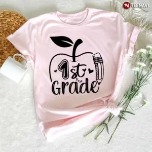 1st Grade Teacher Shirt with Apple Design 10 1st Grade Teacher Shirt with Apple Design 5 1.jpg