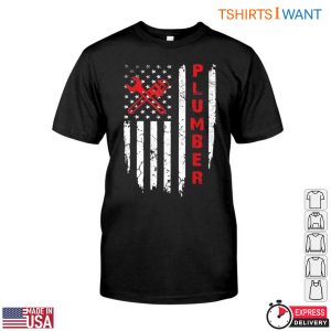 American Plumbing T Shirt Plumber Wrench Flag Design 1 1.jpg