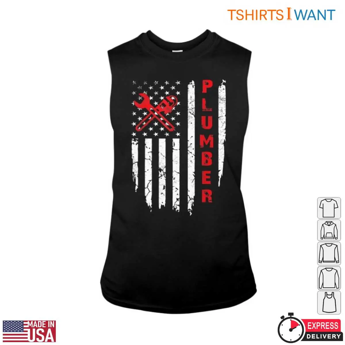 American Plumbing T Shirt Plumber Wrench Flag Design 3 1.jpg