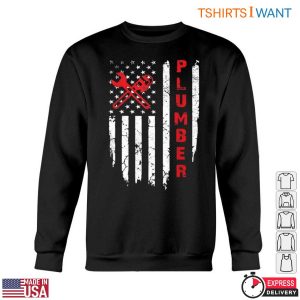 American Plumbing T Shirt Plumber Wrench Flag Design 5 1.jpg