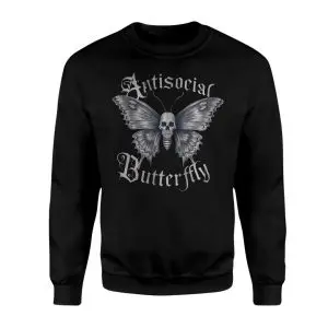 Antisocial Butterfly Skull Tattoo Art T-Shirt 9 Antisocial Butterfly Skull Tattoo Art T Shirt 3 1 1.jpg
