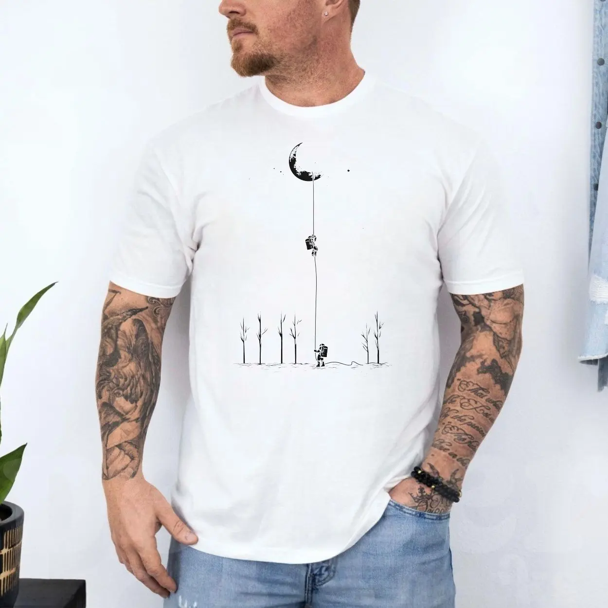 Astronauts Climbing to the Moon Space Art Graphic T-Shirt 4 Astronauts Climbing to the Moon Space Art Graphic T Shirt 4 1.jpg