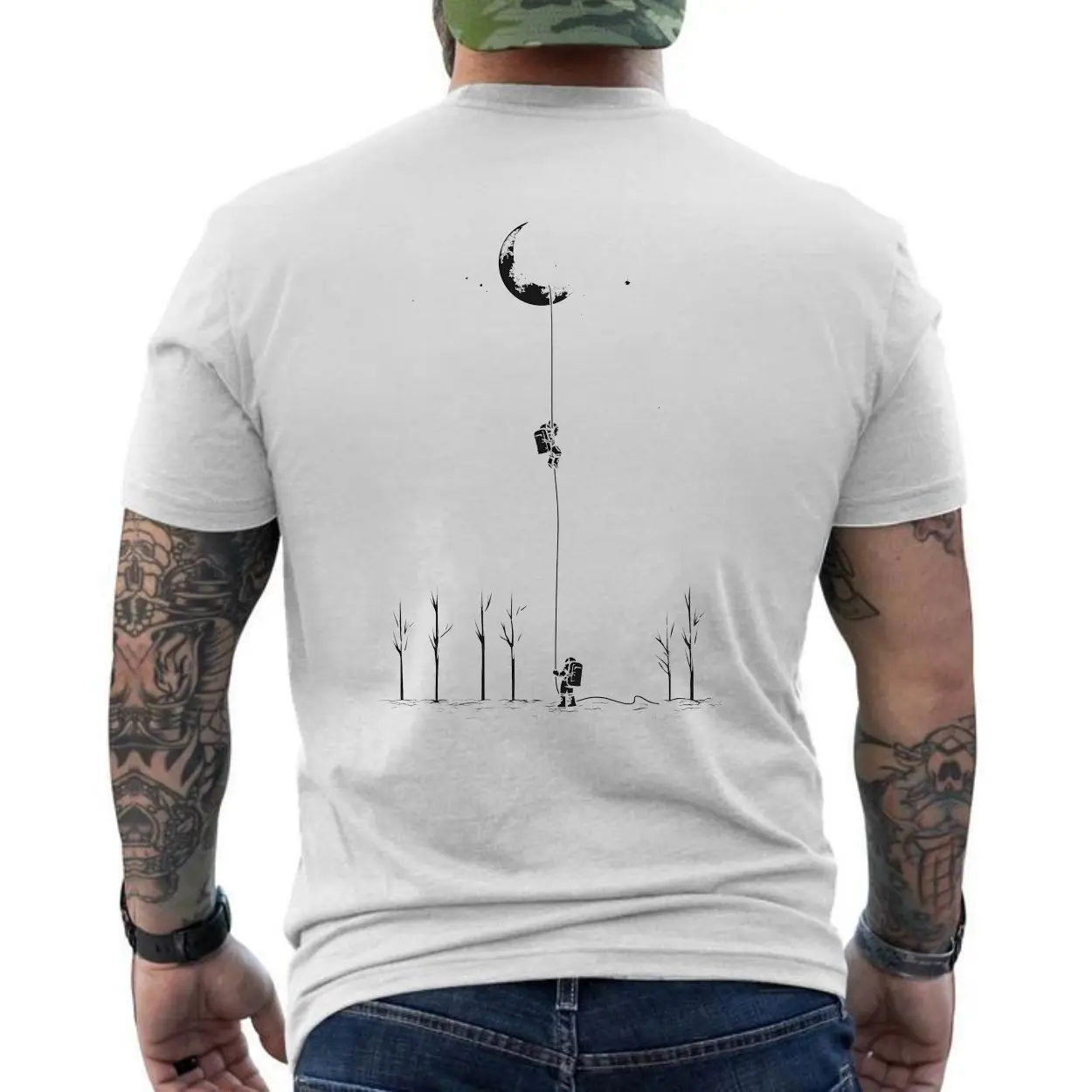 Astronauts Climbing to the Moon Space Art Graphic T-Shirt 6 Astronauts Climbing to the Moon Space Art Graphic T Shirt 6 1.jpg