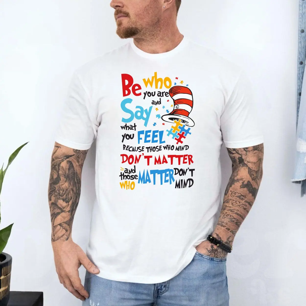 Be Who You Are Dr Seuss Cat in the Hat Quote T Shirt 4 1.jpg