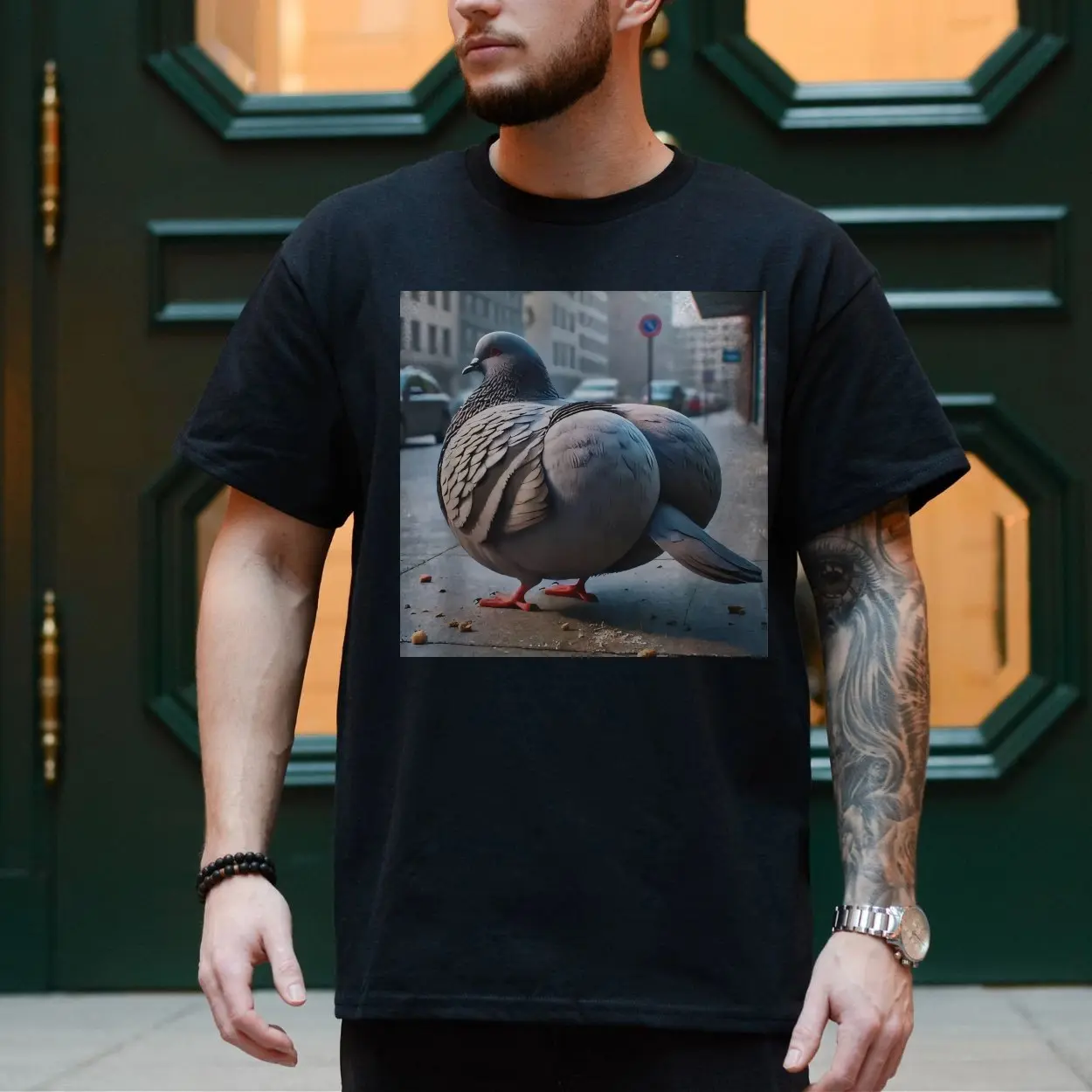 Big Funny Fat Pigeon Meme Graphic T Shirt 4 1.jpg