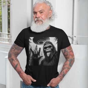 Bigfoot UFO Alien Abduction Funny Cryptid Graphic T Shirt 7 1.jpg
