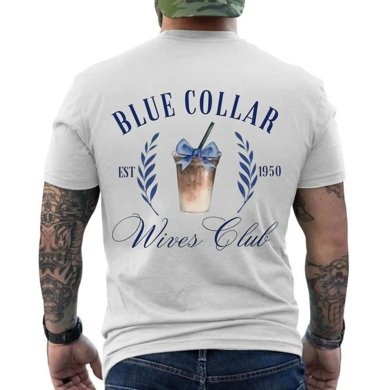 Blue Collar Wives Club Est. 1950 Drink Graphic T Shirt 6 1.jpg