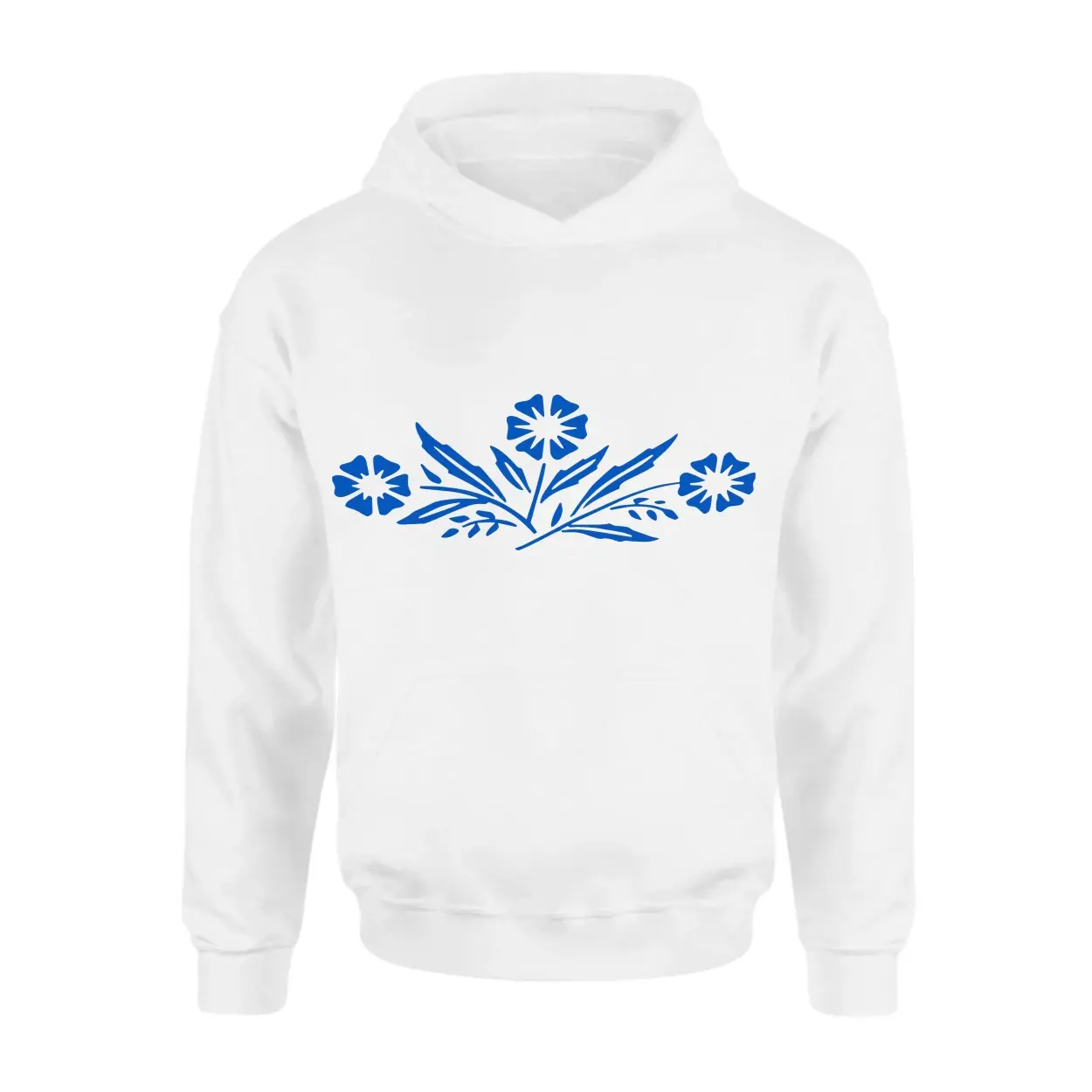 Blue Wildflower Botanical Floral T Shirt 2