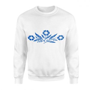 Blue Wildflower Botanical Floral T Shirt 3