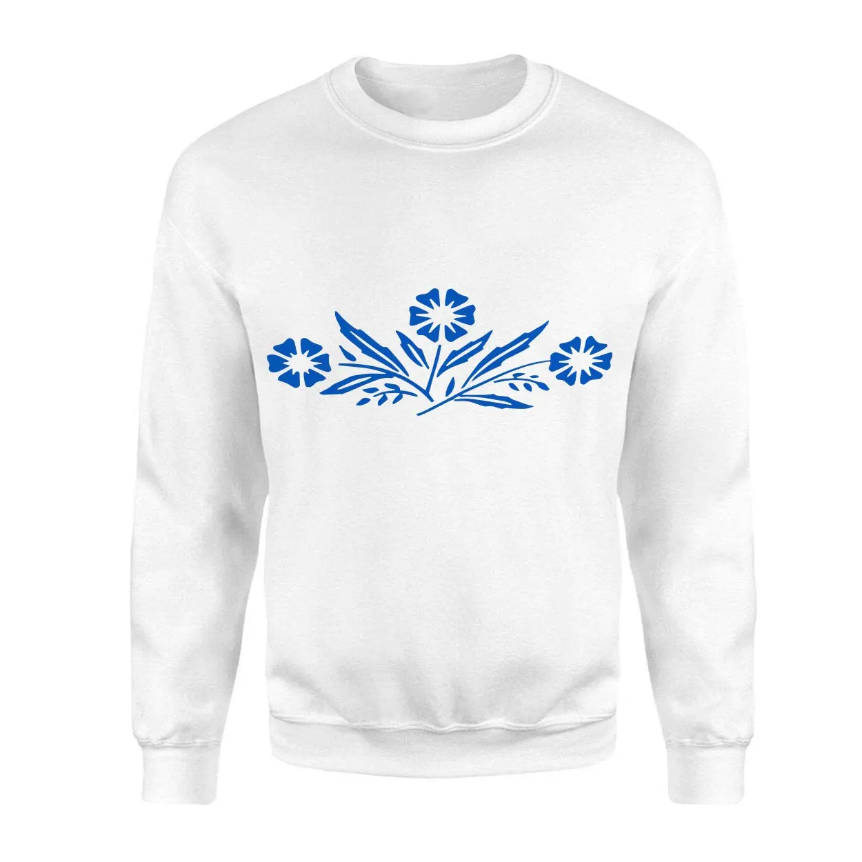 Blue Wildflower Botanical Floral T Shirt 3