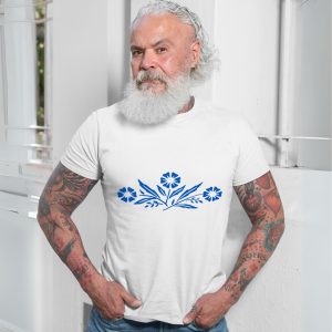 Blue Wildflower Botanical Floral T Shirt 7