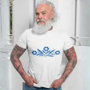 Blue Wildflower Botanical Floral T-Shirt 13 Blue Wildflower Botanical Floral T Shirt 7
