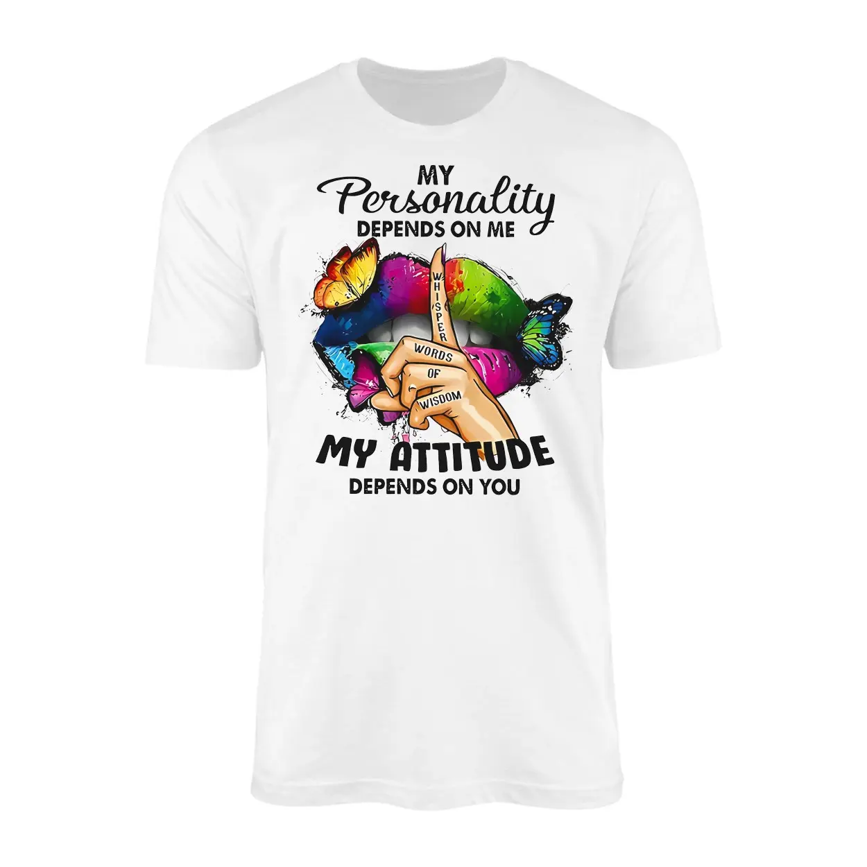 Butterflies Lips Whisper Words of Wisdom Artistic T Shirt Design 1 1 1.jpg