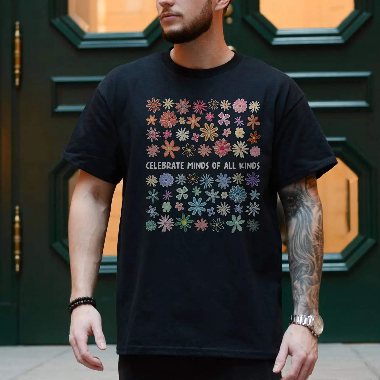 Celebrate Minds of All Kinds Flower Graphic T-Shirt 4 Celebrate Minds of All Kinds Flower Graphic T Shirt 4 1.jpg