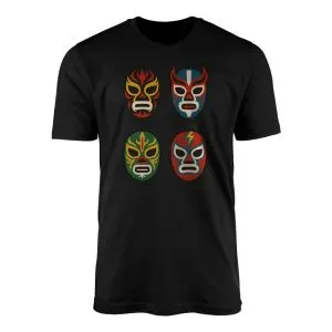 Colorful Lucha Libre Mexican Wrestling Mask T Shirt 1 1.jpg