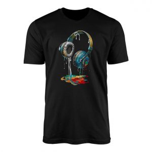 Colorful Paint Drip Headphones Music Lover T Shirt 1 1.jpg