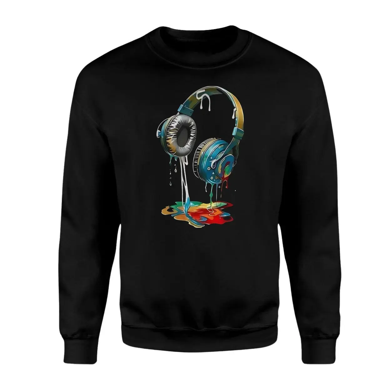 Colorful Paint Drip Headphones Music Lover T Shirt 3 1.jpg