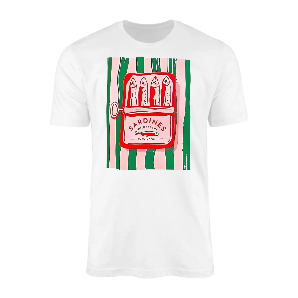Colorful Sardines Tin Fish Illustration Graphic T Shirt 1 1.jpg