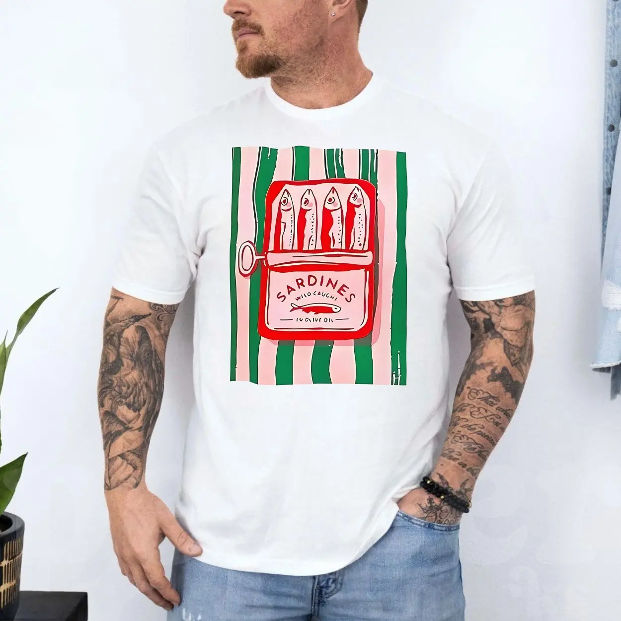 Colorful Sardines Tin Fish Illustration Graphic T Shirt 4 1.jpg
