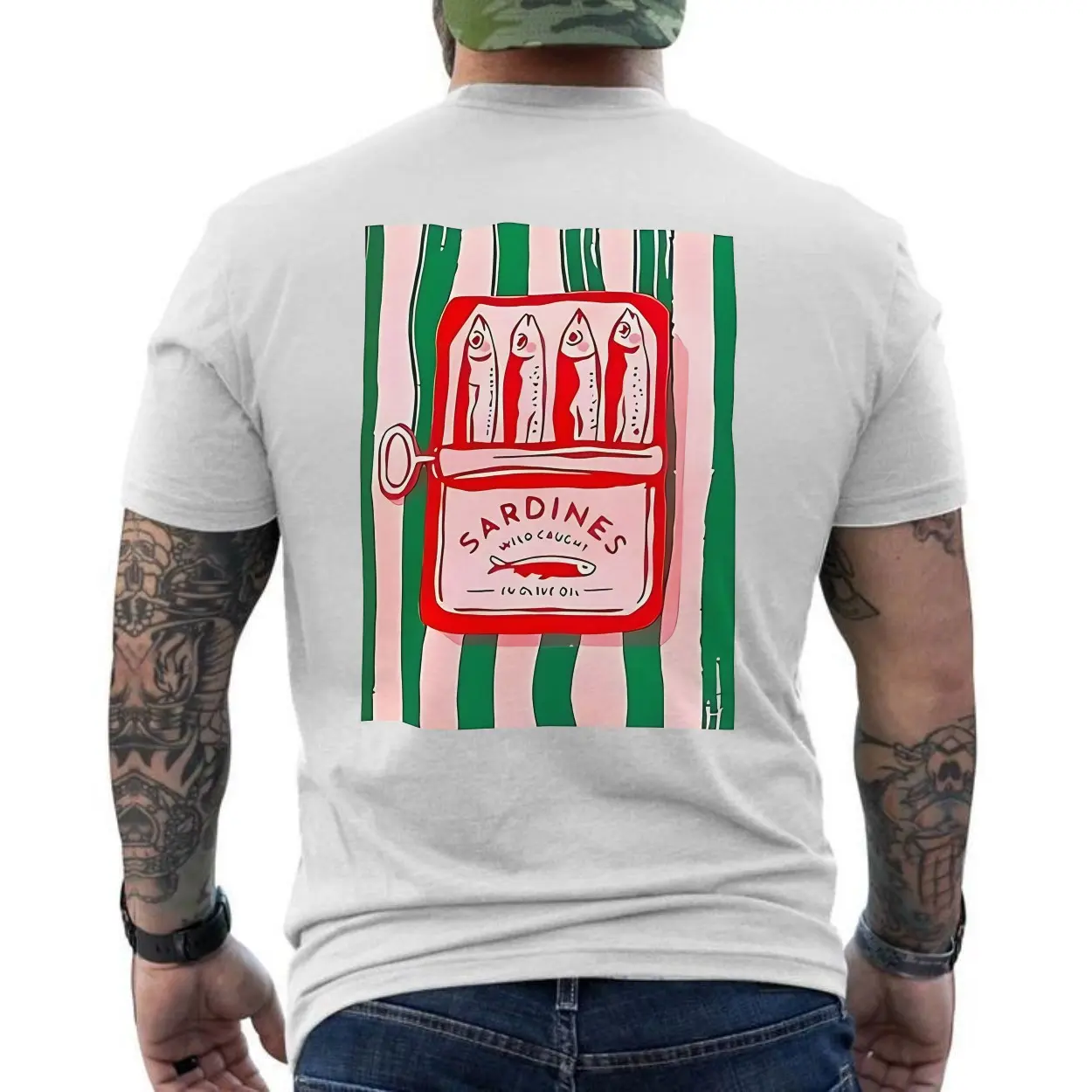 Colorful Sardines Tin Fish Illustration Graphic T Shirt 6 1.jpg