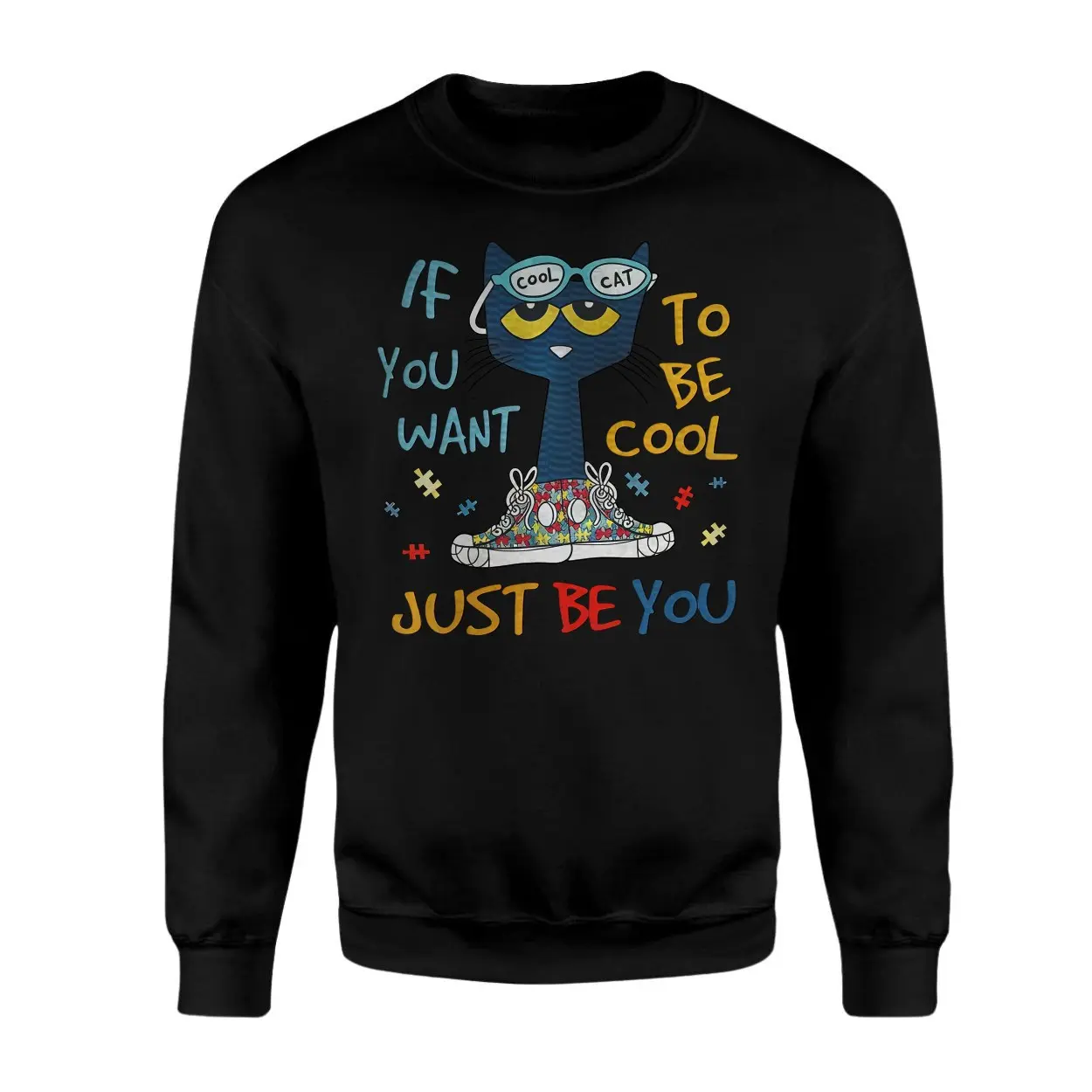 Cool Cat Be Yourself Motivational T Shirt 3 2.jpg