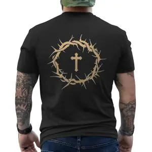 Crown of Thorns and Cross Christian Faith Graphic T-Shirt 12 Crown of Thorns and Cross Christian Faith Graphic T Shirt 6 1.jpg