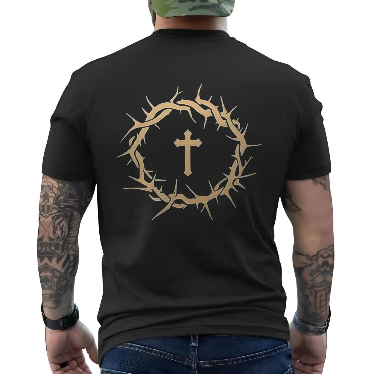 Crown of Thorns and Cross Christian Faith Graphic T-Shirt 6 Crown of Thorns and Cross Christian Faith Graphic T Shirt 6 1.jpg