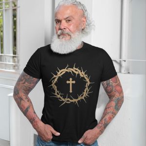 Crown of Thorns and Cross Christian Faith Graphic T Shirt 7 1.jpg