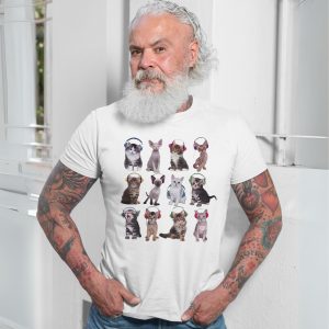 Cute Cats with Headphones Music Lover Graphic T Shirt 7 1.jpg