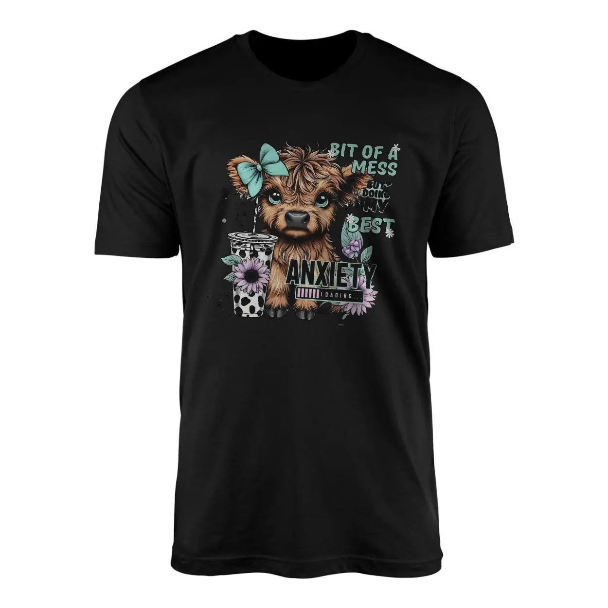 Cute Dog Anxiety Loading Bit of a Mess Funny Mental Health T Shirt 1 1.jpg