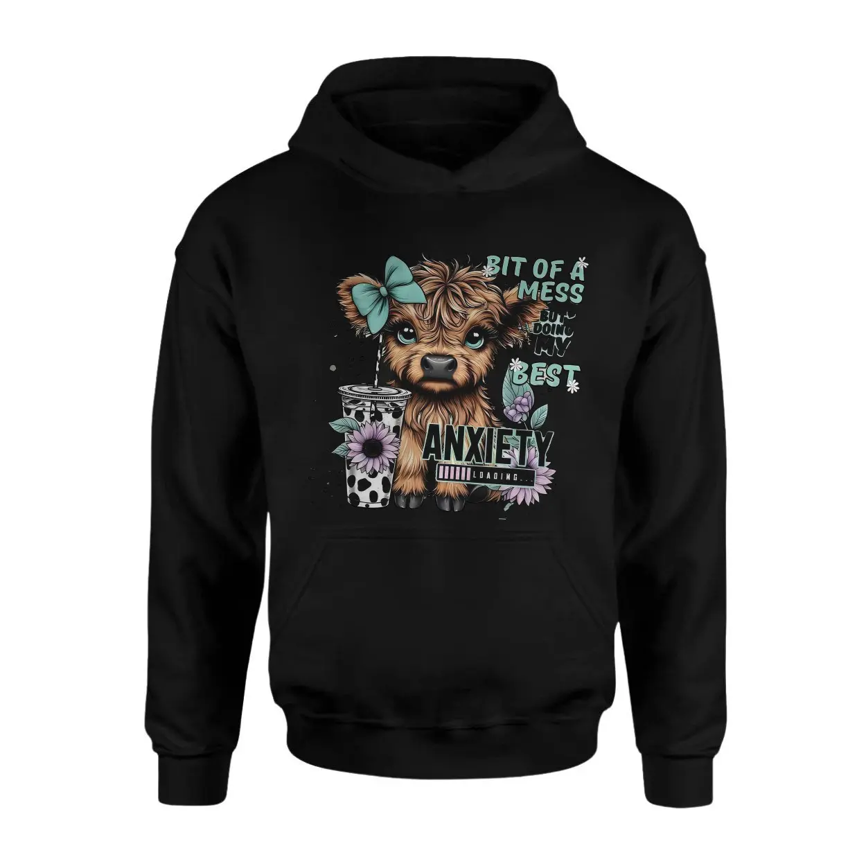 Cute Dog Anxiety Loading Bit of a Mess Funny Mental Health T Shirt 2 1.jpg