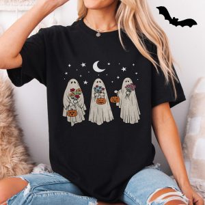 Cute Ghosts Halloween Graphic T Shirt (5)