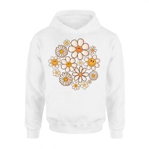 Cute Hippie Smiley Face Daisy Flowers T Shirt 2 1.jpg