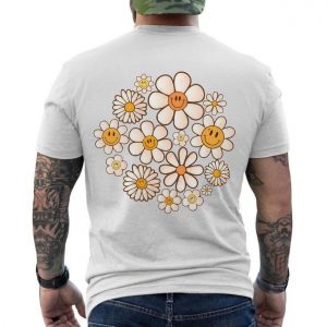 Cute Hippie Smiley Face Daisy Flowers T Shirt 6 1.jpg
