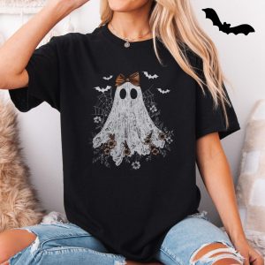 Cute2BGhost2Bwith2BBow2BFloral2BHalloween2BT Shirt2B5 RzvU6 1.jpg
