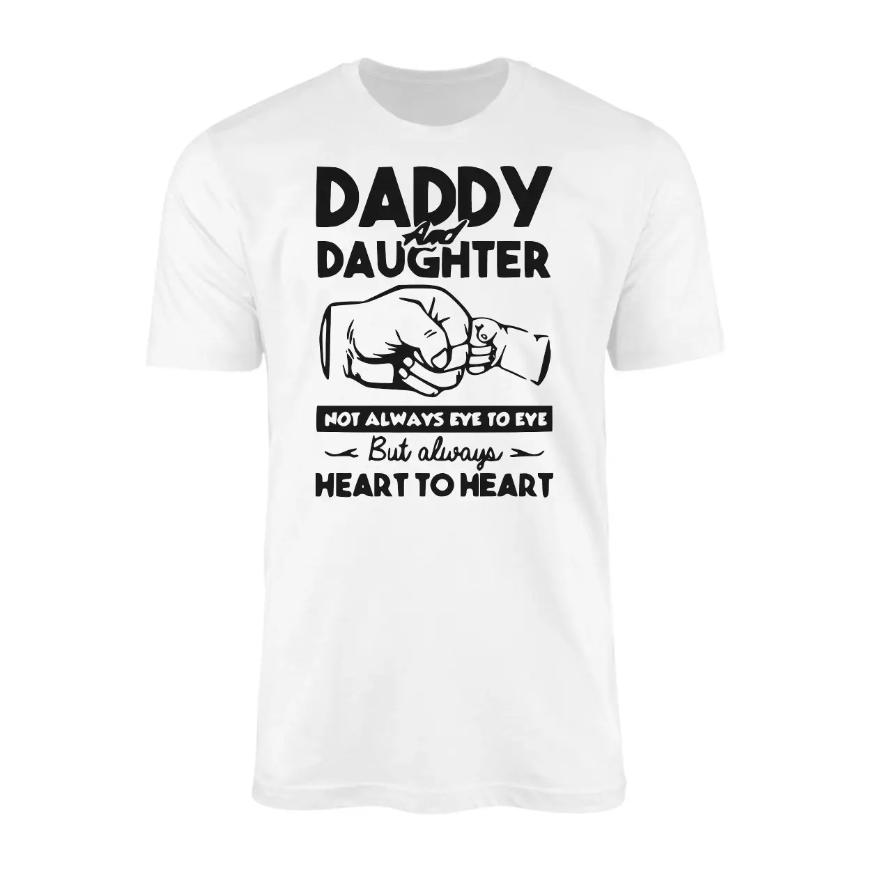 Daddy and Daughter Heart to Heart Graphic T Shirt 1 2 1.jpg