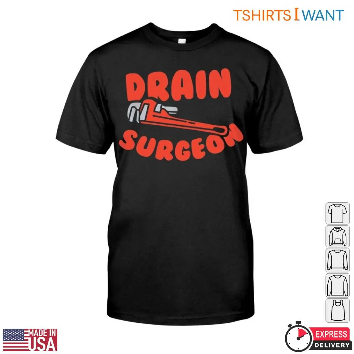 Drain Surgeon T Shirt Plumbing Humor With Pipe Wrench Graphic 1 1.jpg