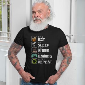 Eat Sleep Anime Gaming Repeat Graphic T Shirt 7 1.jpg