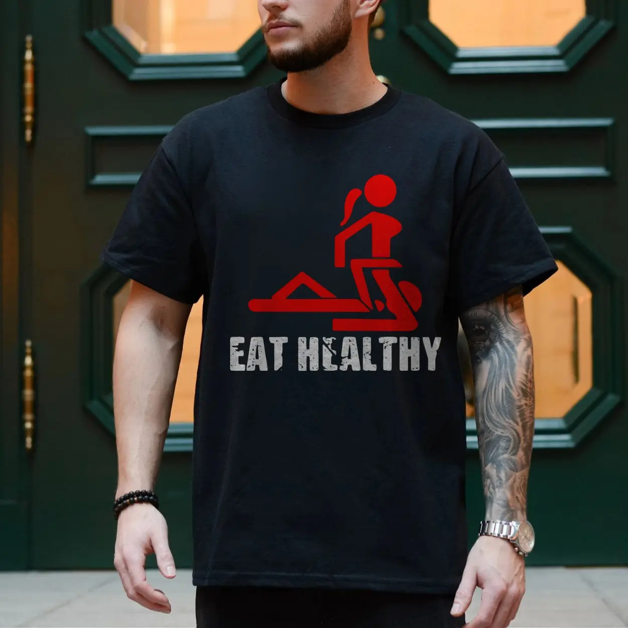 Eat Healthy Funny Adult Humor T-Shirt 4 Eat2BHealthy2BFunny2BAdult2BHumor2BT Shirt2B4 gVnWg 1.jpg