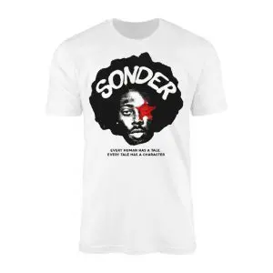 Every Human Has a Tale Sonder Quote Afro Art Graphic Tee 1 1.jpg
