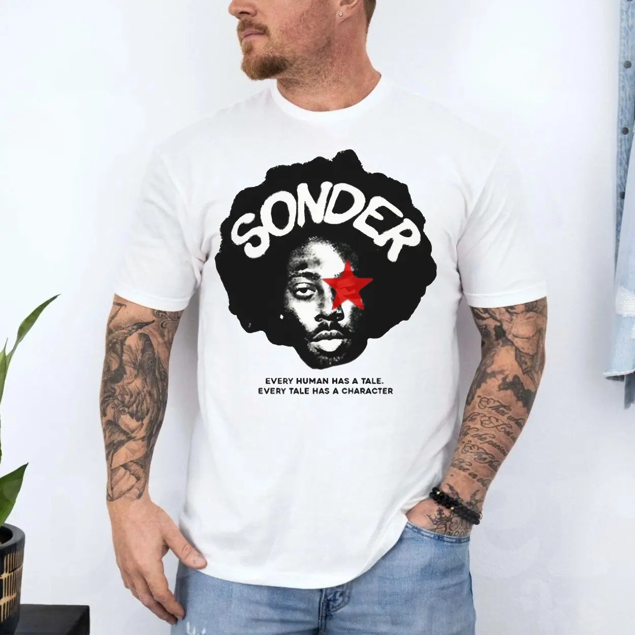 Every Human Has a Tale Sonder Quote Afro Art Graphic Tee 4 Every Human Has a Tale Sonder Quote Afro Art Graphic Tee 4 1.jpg