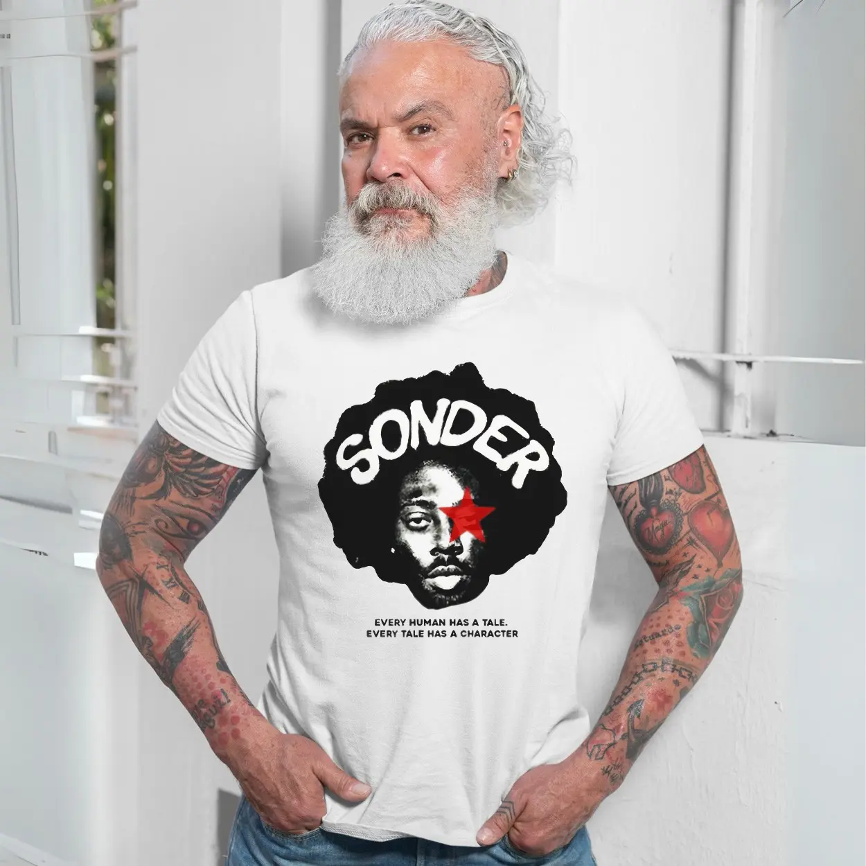 Every Human Has a Tale Sonder Quote Afro Art Graphic Tee 7 Every Human Has a Tale Sonder Quote Afro Art Graphic Tee 7 1.jpg