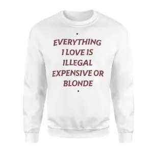 Everything I Love Is Illegal Expensive Or Blonde Funny T-Shirt 9 Everything I Love Is Illegal Expensive Or Blonde Funny T Shirt 3 1.jpg