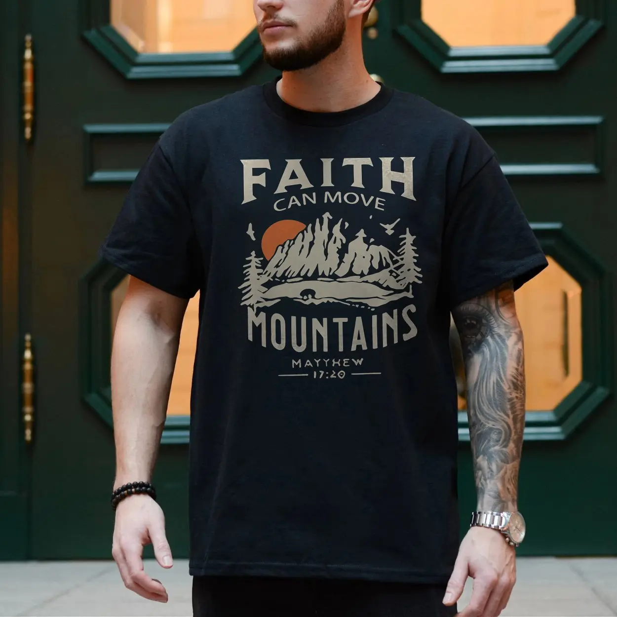 Faith Can Move Mountains Bible Verse Christian T-Shirt Design 4 Faith Can Move Mountains Bible Verse Christian T Shirt Design 4 1.jpg