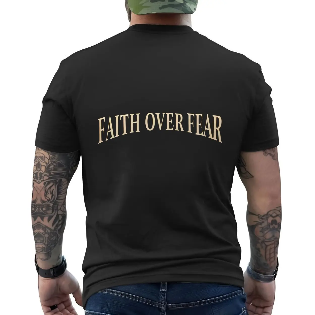 Faith Over Fear Christian Cross Crown of Thorns T-Shirt 6 Faith Over Fear Christian Cross Crown of Thorns T Shirt 6 1.jpg